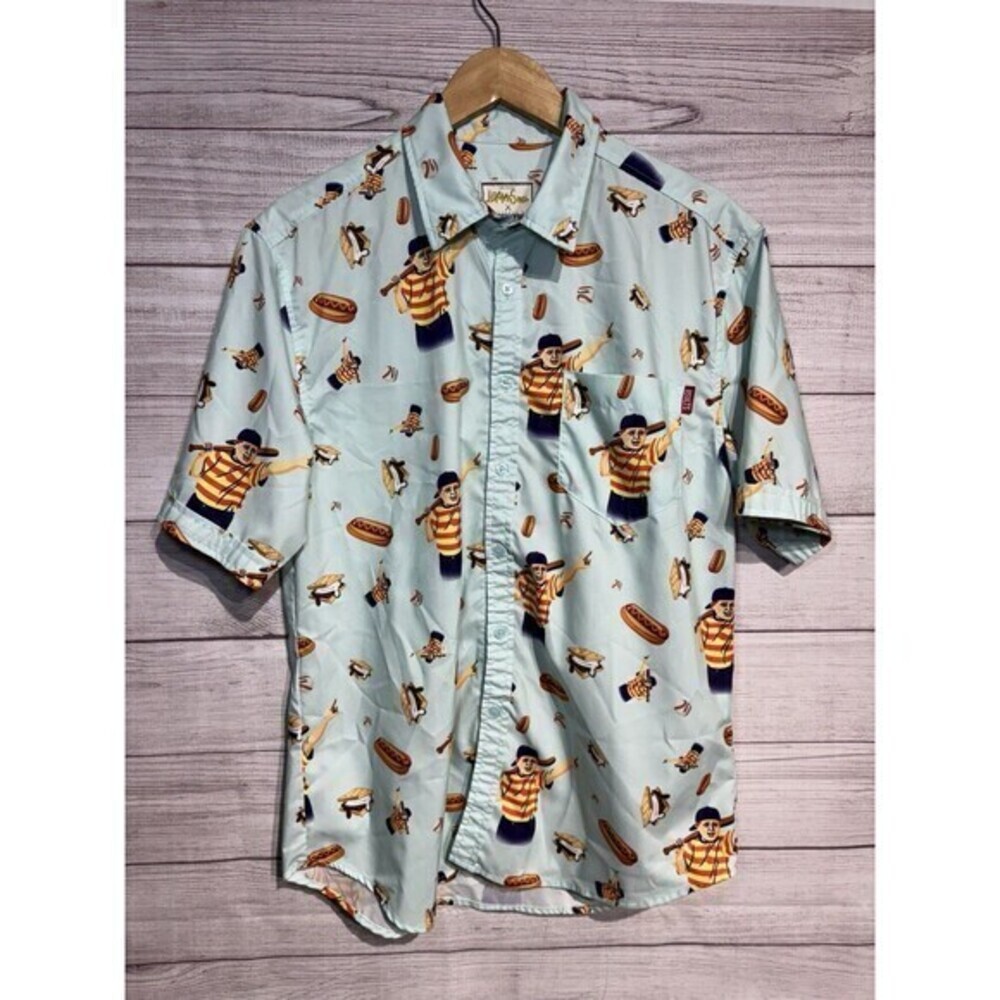 RSVLTS x The Sandlot Great Hambino Short Sleeve Button Up Shirt Men's MEDIUM